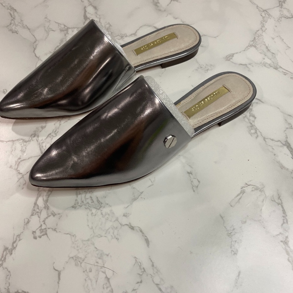 Louise et Cié silver flat shoes